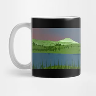 Landscape with a lake and volcano Mug